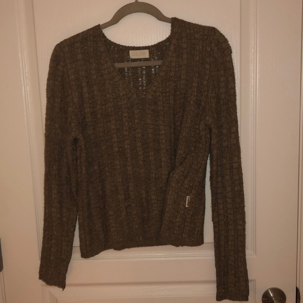 Light brown loose weave sweater